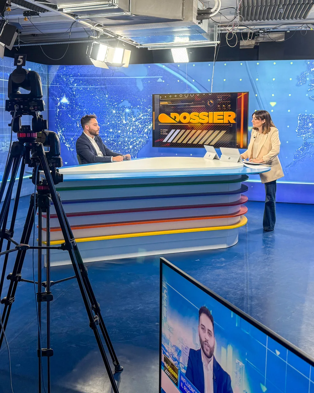 Andrea Uzcategui in studio TV